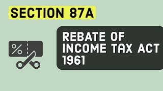 Sec. 87A of Income Tax | Rebate us 87A Exaplained in 5 min. CA final Exams