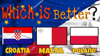 CROATIA \ MALTA VS POLAND  WHICH COUNTRY IS BEST Fully Explained \ Europe jobs 2024