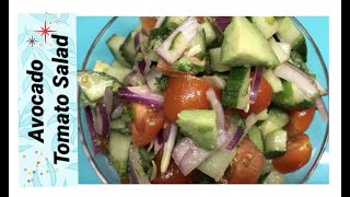 Avocado tomato salad / Avocado tomato cucumber salad / Quick salad recipes / Avocado recipes