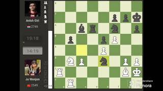 Anish Giri sufre contra la reina del ajedrez Ju Wenjun Tata Steel