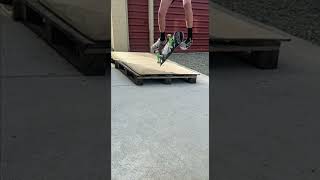 Kickflip off box #skateboarding