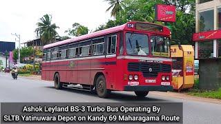 Ashok Leyland BS-3 Turbo Bus Operating By SLTB Yatinuwara Depot on Kandy 69 Apeksha Hospital Route