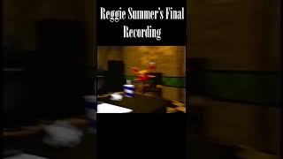 Reggie Summer's Final Recording at Freddy Fazbear's Pizza #shorts