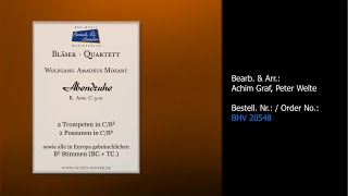 20548, Abendruhe, gem.  Blechbläser Quartett von W. A.  Mozart