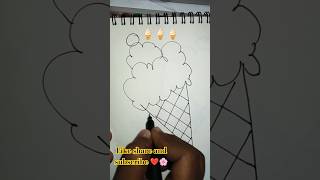 Lets draw  easy ice cream 🍨🍦 tag with#icecream lover😍😍#drawing#art#creative#ytshorts#1000subscriber