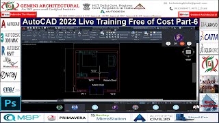 AutoCAD 2022 Live Training Free of Cost Part-6 in Hindi (Gemini Architectural)