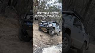 That feeling when you get a wheel lift…..PARKOUR!       ….. #parkour #4wd #offroading #offroad