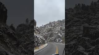 A dusting of snow on the mountain pass 🏔️ More of these views in my latest vlog!