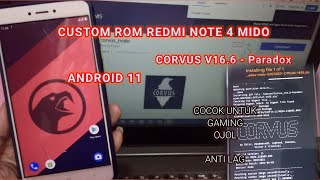 INSTAL CUSTOM ROM CORVUS V16.6_PARADOX OFFICIAL REDMI NOTE 4X MIDO | TANPA ROOT | FIX ENTENG BANGET