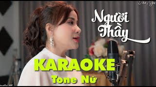 KARAOKE Người Thầy | Tone Nữ | Lương Thu Nga - beat: Duy Thắng