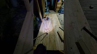 late night works: extend Wooden House balcony #howtodo #carpenter #woodenhouse