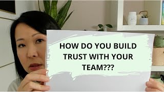 How do you trust and build trust with you team? (I'll show you the formula)