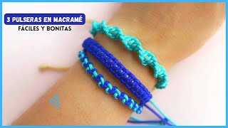 PULSERAS de HILO en MACRAMÉ fácil 😍 #pulserasdehilo