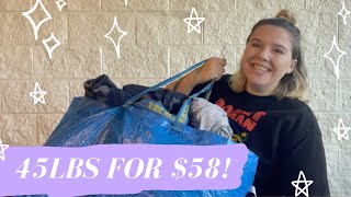 What $58 Got Me At The Bins - 45lbs of Clothes from The Goodwill Outlet to Resell Online on Poshmark