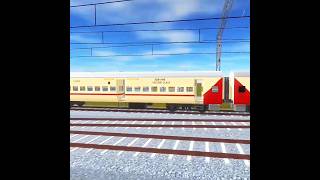 Indian train crossing3d railway junction parallel race #itc