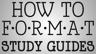 Nursing School | How To Format Study Guides