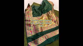 Banarasi Kora Organza silk sarees with paithani pallu/To shop 9810207913##shortvideo