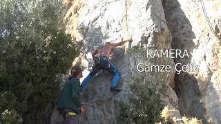 KIRKAYAK V+, 5b Tırmanıcı: Nazmi Öztürk    İZMİR KAYNAKLAR KAYA TIRMANIŞI rock climbing