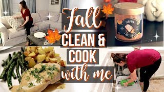 RELAXING FALL CLEAN & COOK WITH ME // After Dark Night Time Clean With Me