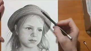 Портрет по фото how to draw a girl