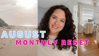 August Monthly Reset 🍋🤍goals & intentions ✨health, budgeting, social media