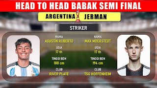 SEMIFINAL !! ARGENTINA VS JERMAN | Piala Dunia u17 Indonesia 2023 | Head to Head Formasi dan Line Up