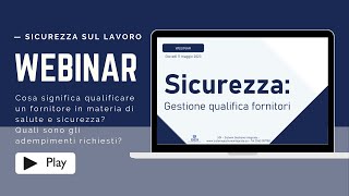 Sicurezza: la gestione della qualifica fornitori