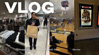 VLOGMAS DAY 21 ❆: VLOG: shopping, the color purple, basketball game