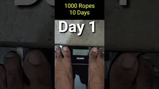 SKIPPING ROPE 1000 WORKOUT CHALLENGE for 10 Days | Weight Loss Journey | Wakeup Dreamers #Shorts