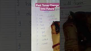 Past Tense Change Into Future