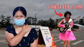 Little sister gets her 1st COVID SHOT + Funny Stag PRANK Caught on Camera!!! // Weekly Vlog #182