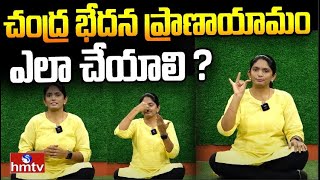 చంద్ర భేదన ప్రాణాయామం ఎలా చేయాలి ? | Chandra Bhedan Yoga | hmtv healthplus