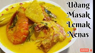 Resepi Udang Masak Lemak Nenas