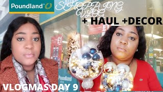 POUNDLAND SHOPPING VLOG + HAUL + CHRISTMAS DECOR! VLOGMAS DAY 9