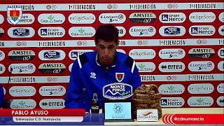 Rueda de prensa Pablo Ayuso post partido Numancia-Cornellà