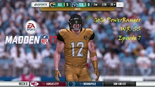 MADDEN 17 WR/SS CAREER MODE GAMEPLAY #7 -- GoGo Power Ranger with Two BIG Games in a Row