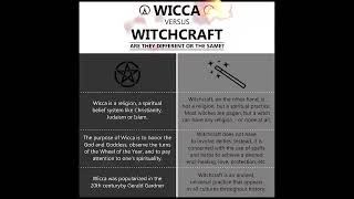 WICCA VERSUS WITCHCRAFT 🫣