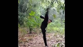 Alone training in the jungle.#jungle #sorts #practice #kungfu