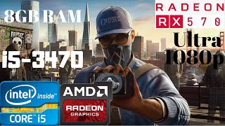 Watch Dogs 2 Ultra Settings | i5-3470 | RX 570 8GB | 8GB RAM DDR3 |1080p Gameplay PC Benchmark