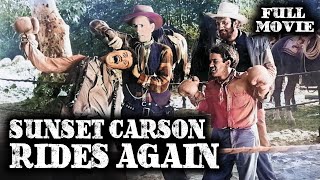 SUNSET CARSON RIDES AGAIN | Sunset Carson | Full Western Movie | English | Wild West | Free Movie