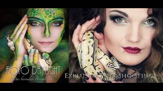 Making Of Extrem Make Up Exoten Fotoshooting mit Schlange und Spinne