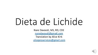 Dieta de Lichide - Post Operative Clear Liquid Diet