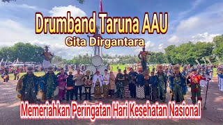 Drumband Gita Dirgantara Taruna AAU Memeriahkan Peringatan Hari Kesehatan Nasional Ke-58 Bantul