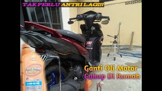 Caranya Begini.. !! Ganti Oli Motor Cukup Di Rumah|Sangat Mudah..