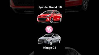 Grand I10 SD vs Mirage G4 2024... #autos #automoviles #mitsubishi #hyundaigrandi10 #comparacion