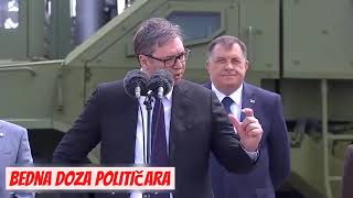 Aeromiting, Batajnica - Obraćanje Vučića