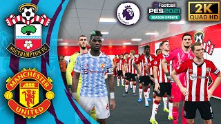 Southampton vs Manchester United - Sancho, Varane debut match | PES 2021 Realistic mod Gameplay