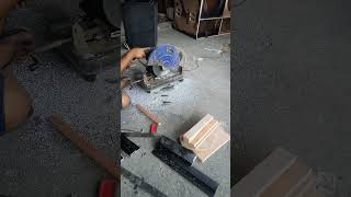 proses cutting braket almunium