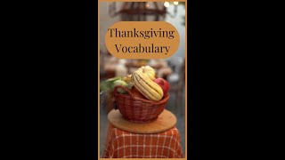 Thanksgiving #vocabulary