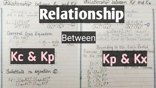 Relationship between (Kc & Kp). Relationship Between (Kp & Kx). Complete Derivation.